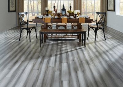 Bamboo Flooring Silver Stone Distressed Wide Plank Click