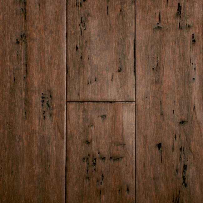 Bamboo Flooring Rustic Clove Strand Distressed Wide Plank Solid