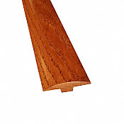 Prefinished Classic Gunstock Oak Hardwood 5/8 in thick x 2 in wide x 6.5 ft Length T-Molding
