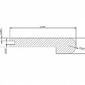 7/16" x 3-1/4" x 72" Carbon Strand Stair Nose