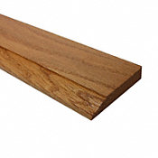 Prefinished Red Oak Hardwood 1/2 in thick x 3.25 in wide x 8 ft Length Baseboard
