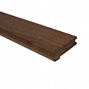 Prefinished Matte American Walnut Hardwood 3/4 in thick x 3.125 in wide x 78 in Length Stair Nose