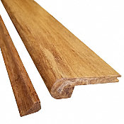 Prefinished Carbonized Strand Bamboo 3/8 in thick x 3.25 in wide x 72 in Length Stair Nose