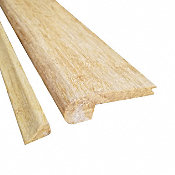 Prefinished Natural Strand Bamboo 3/8 in thick x 3.25 in wide x 72 in Length Stair Nose