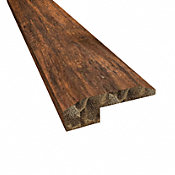 Prefinished Roasted Almond Distressed Bamboo 0.625 in thick x 2.125 in wide x 72 in Length Threshold