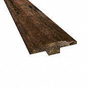 Prefinished Rustic Clove Distressed Bamboo 1/4 in thick x 2 in wide x 72 in Length T-Molding