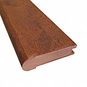Prefinished Matte Brazilian Chestnut Hardwood 3/4 in thick x 3.125 in wide x 78 in Length Stair Nose