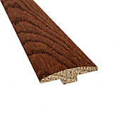 Prefinished Saddle Oak Hardwood 1/4 in thick x 2 in wide x 78 in Length T-Molding