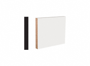 11/16 x 5-1/2 x 8´ White MDF Block Baseboard, Lumber Liquidators