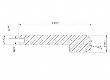 7/16 x 3-1/4 x 72 Carbon Strand Stair Nose, Lumber Liquidators