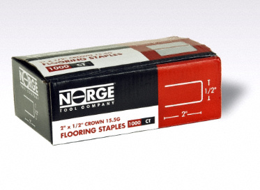 Norge 2 15.5 Gauge Staples 1000-Count, Lumber Liquidators, Flooring Tools