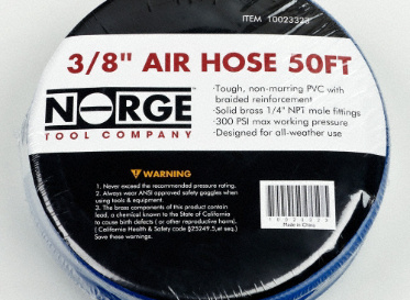 Norge Air Hose 50´ x 3/8, Lumber Liquidators, Flooring Tools